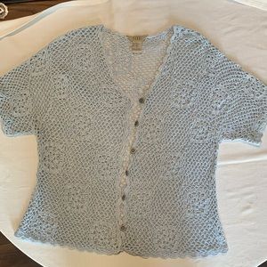 80’s 90’s crochet granny square top coverup